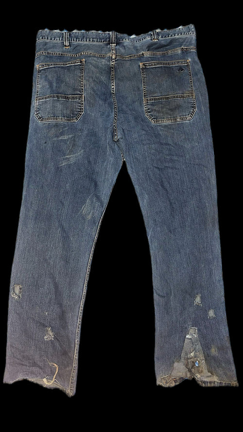 burnt cuffed jeans