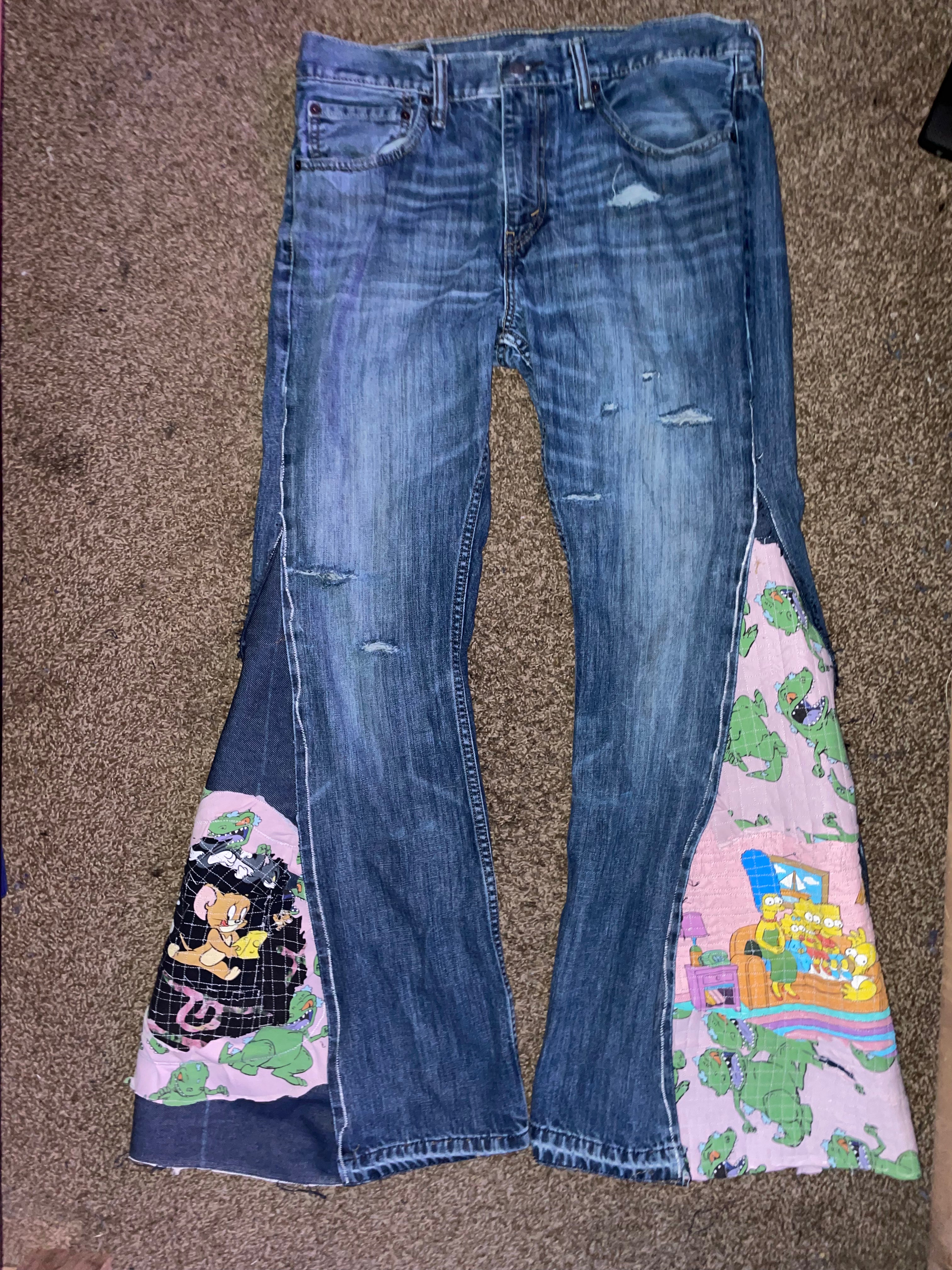 Annagenisi Cartoon Flared Denim