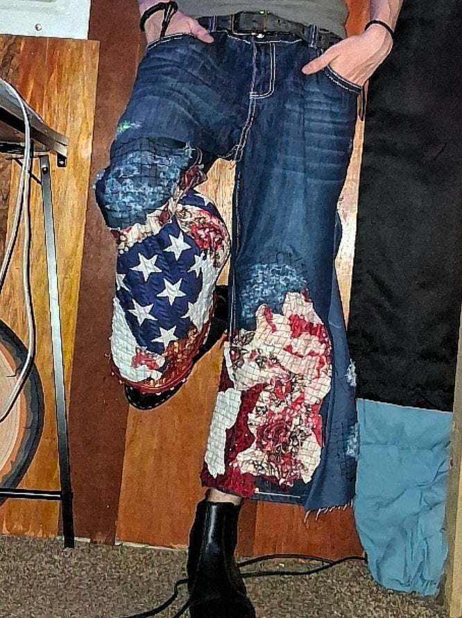 Annagenisi USA Flared Jorts