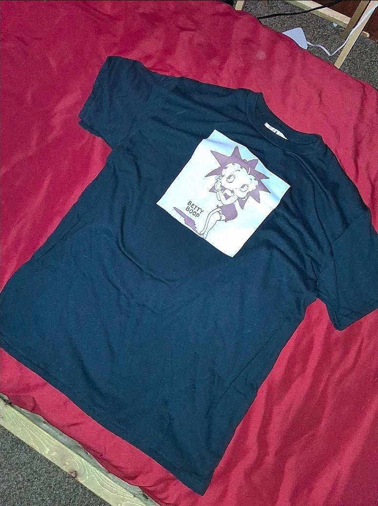 Annagenisi Liberty Spike Betty Boop Graphic Tee