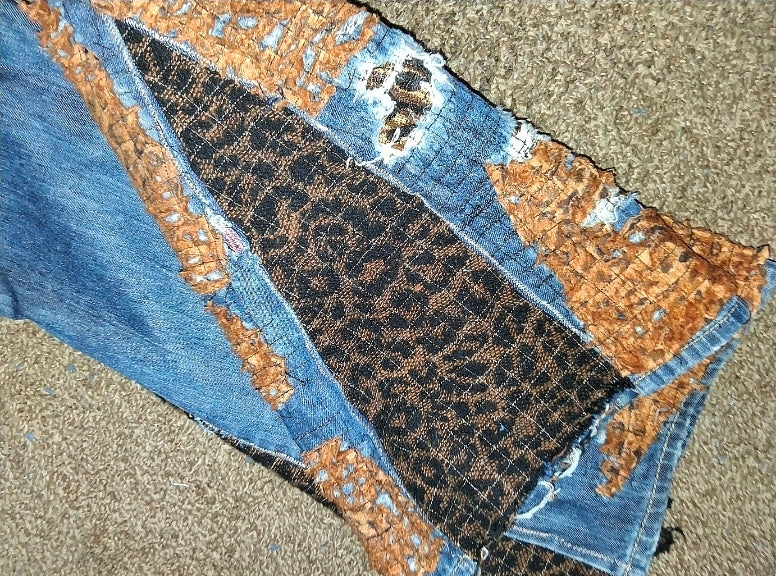 Annagenisi Grid Stitch Boro 1 Of 1 Cheata Print Flar